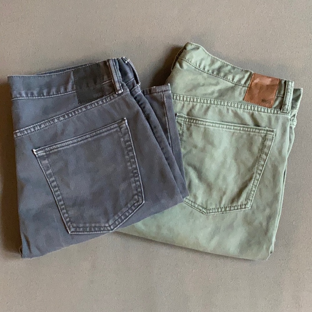 Gap Cord Pants and Green Denim Pants